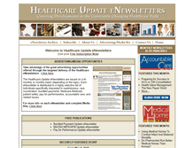 Tablet Screenshot of healthcareenewsletters.com